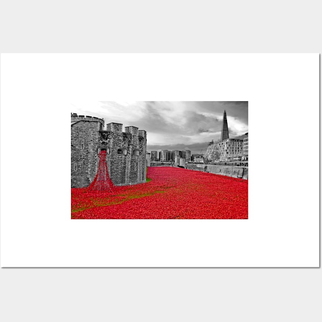 Tower of London Red Poppy Wall Art by AndyEvansPhotos